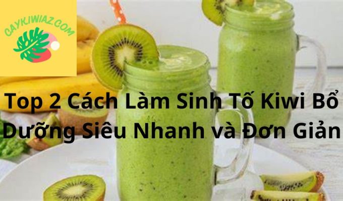 Top 2 Cách Làm Sinh Tố Kiwi Bổ Dưỡng Siêu Nhanh và Đơn Giản